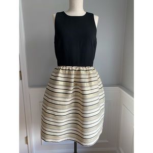 J. Crew Black and Gold Party Dress